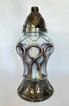 ZNICZ LAMPI0N KONIAK ZŁOTO-CZARNY 33 cm