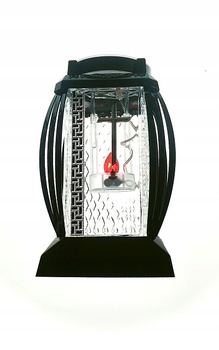 Znicz SOLARNY Znicz Kapliczka Czarno-srebrna 26 cm