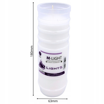 Wkłady do Zniczy Parafinowe Znicze 18 cm 120h 5dni